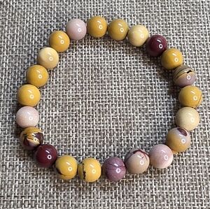 Mookaite Jasper 8mm Stretch Bracelet Natural Australian Jasper Unisex